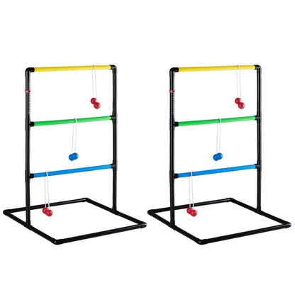 The Ladder Ball And Golf Throwing Ball Set Is Used For The Ladder Throwing Game And Includes 6 Balls, A Scoring Board And A Portable Bag.
