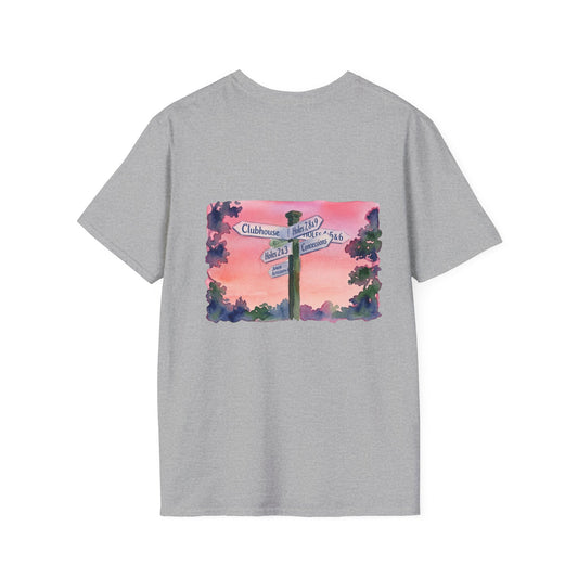All Roads Lead To Golf - Clubhouse Sign Tshirt