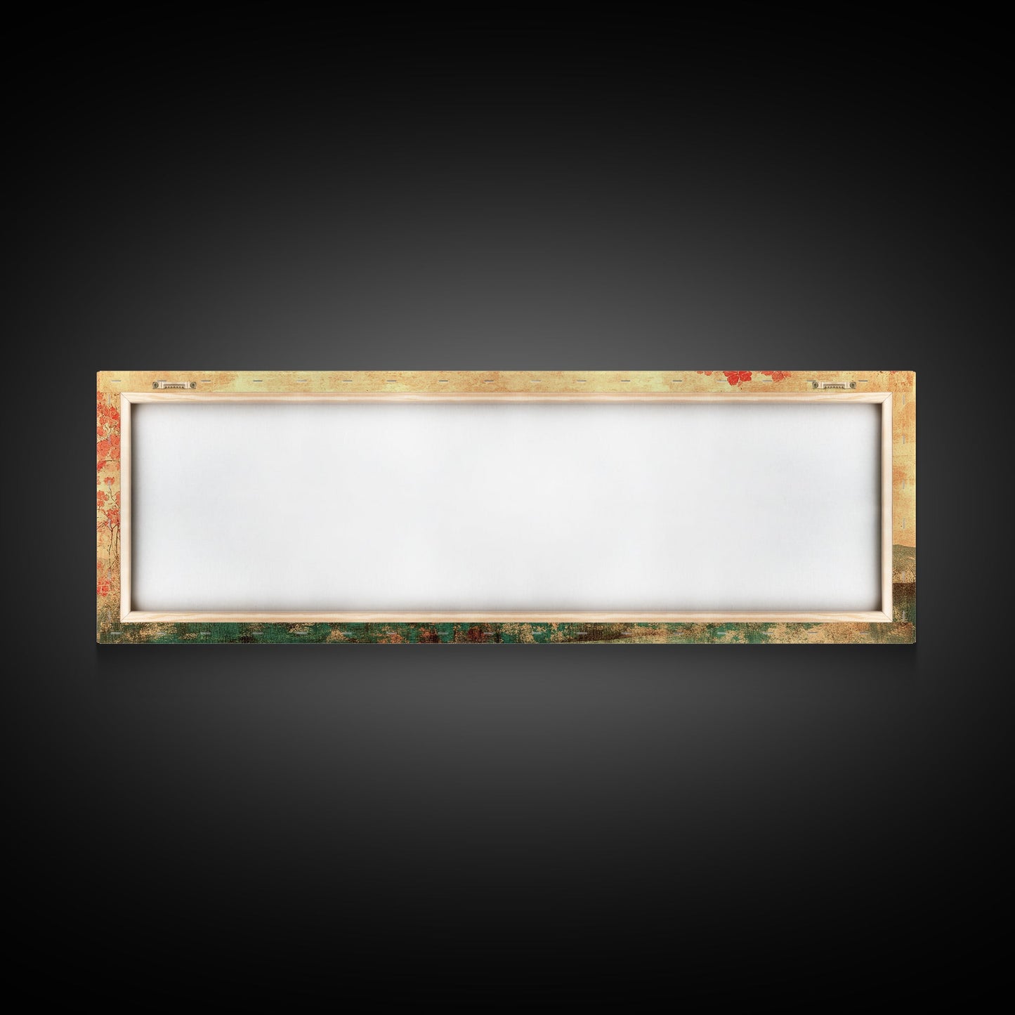 Golf Swing Elegance Framed Canvas Print – Rustic Decor, Golf Art, Panoramic Painting, Horizontal Wall Art, Gift Idea For Him