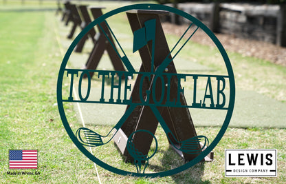 Personalized Golf Monogram Metal Sign | Custom Sports Decor