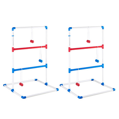 The Ladder Ball And Golf Throwing Ball Set Is Used For The Ladder Throwing Game And Includes 6 Balls, A Scoring Board And A Portable Bag.