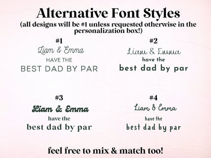 Best Dad By Par Banner Father's Day Golf Gift